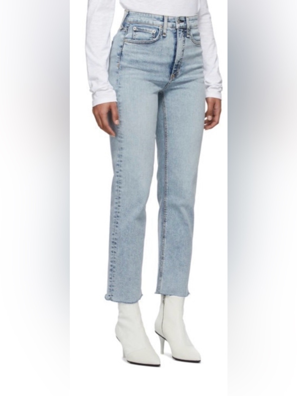 rag & bone Light Wash Straight Leg Jeans